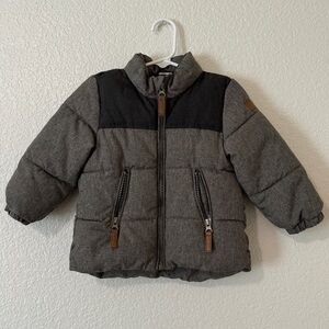H&M Kids Gray and Black Puffer Jacket